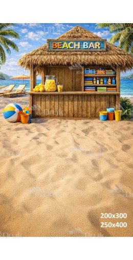 Tło fotograficzne „Plażowy bar z lemoniadą – wakacyjny klimat” | 4049